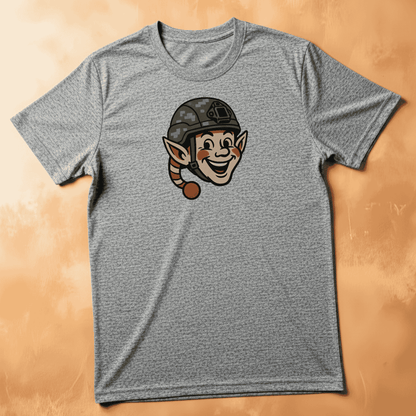 Xmas Elf with Camo Helmet Tee