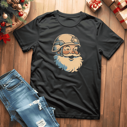 Vintage Helmeted Santa Graphic Tee