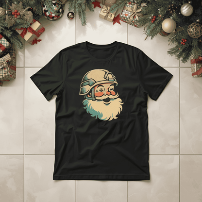 Vintage Helmeted Santa Graphic Tee